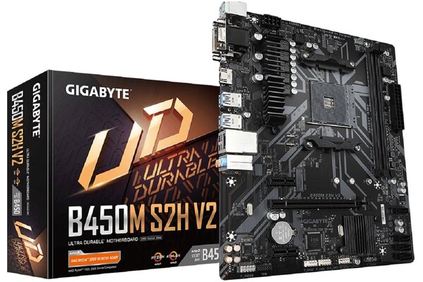 Płyta główna GIGABYTE B450MS2H V2 Socket AM4 AMD B450 DDR4 microATX