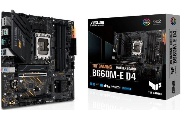 Płyta główna ASUS B660M-E TUF Gaming D4 Socket 1700 Intel B660 DDR4 microATX