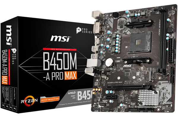 Płyta główna MSI B450MA Pro Max Socket AM4 AMD B450 DDR4 microATX