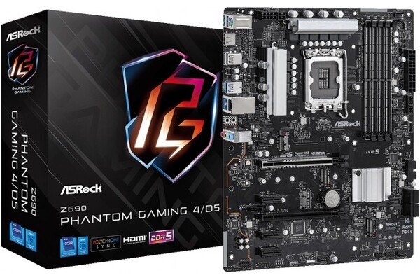 Płyta główna ASrock Z690 Phantom Gaming 4/D5 Socket 1700 Intel Z690 DDR5 ATX