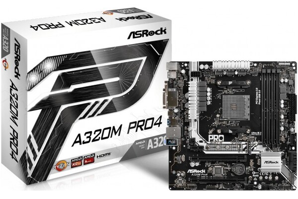 Płyta główna ASrock A320M Pro4 Socket AM4 AMD A320 DDR4 microATX