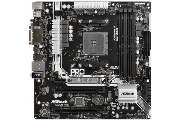 Płyta główna ASrock A320M Pro4 Socket AM4 AMD A320 DDR4 microATX