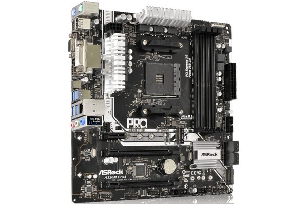 Płyta główna ASrock A320M Pro4 Socket AM4 AMD A320 DDR4 microATX
