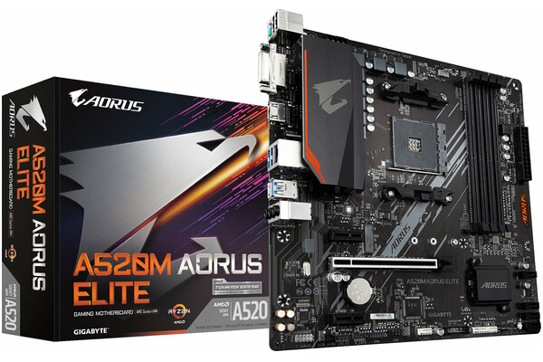 Płyta główna GIGABYTE A520M Aorus Elite Socket AM4 AMD A520 DDR4 microATX
