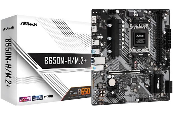 Płyta główna ASrock B650M H/M.2+ Socket AM5 AMD B650 DDR5 microATX