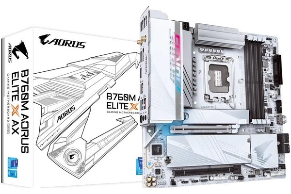Płyta główna GIGABYTE B760M Aorus Elite X AX Socket 1700 Intel B760 DDR5 microATX
