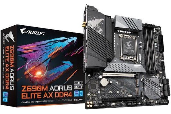 Płyta główna GIGABYTE Z690M Aorus Elite AX Socket 1700 Intel Z690 DDR4 microATX