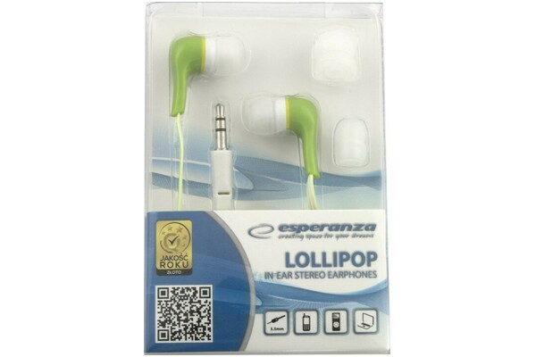 Słuchawki Esperanza EH146G Lollipop Dokanałowe Przewodowe niebieski