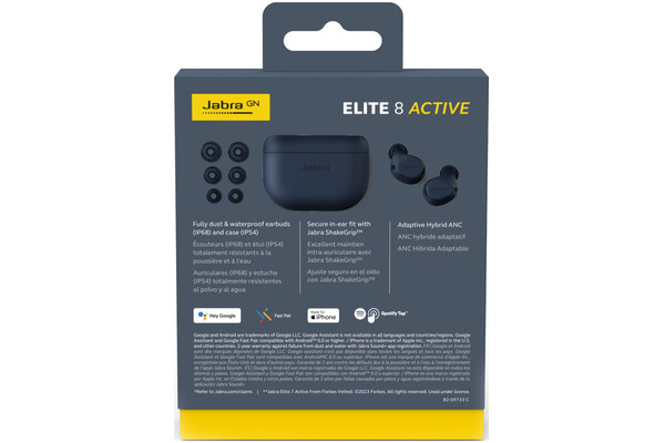 Słuchawki Jabra Elite 8 Active Dokanałowe Bezprzewodowe niebieski