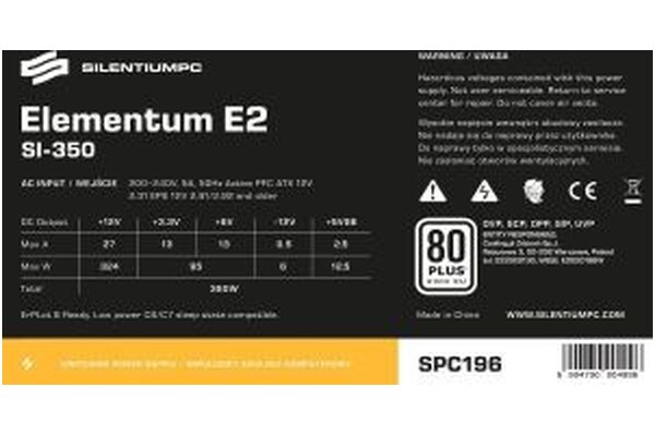 SilentiumPC Elementum E2 350W ATX
