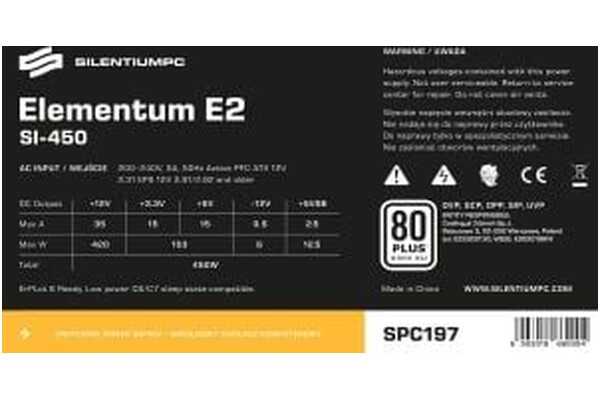 SilentiumPC Elementum E2 450W ATX