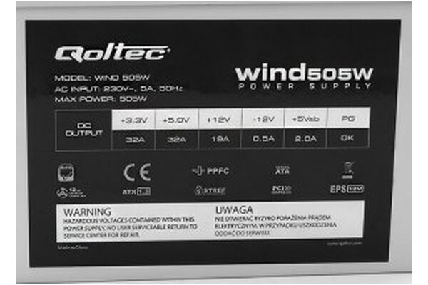 QOLTEC Wind 505W ATX
