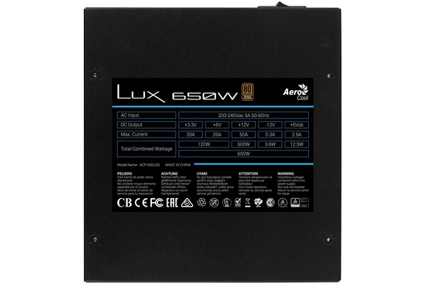 Aerocool Lux 650W ATX