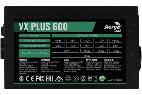 Aerocool VX Plus 600W ATX