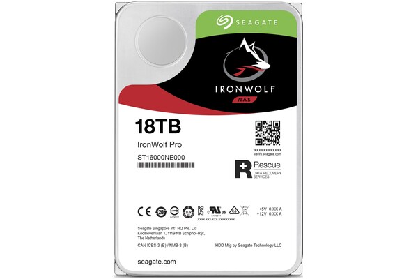 Dysk wewnętrzny Seagate ST18000NE000 Ironwolf HDD SATA (3.5") 18TB