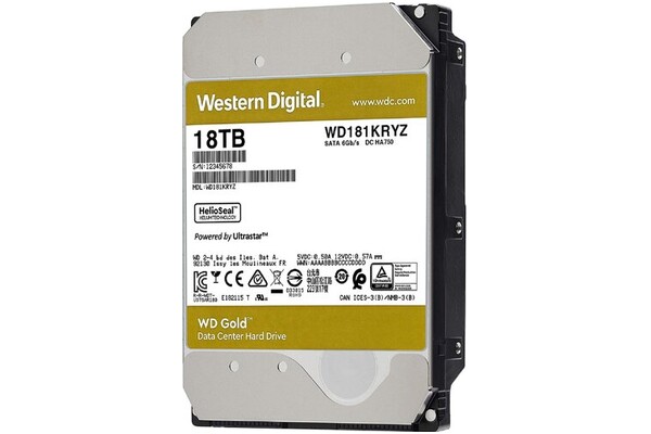 Dysk wewnętrzny WD WD181KRYZ Gold HDD SATA (3.5") 18TB