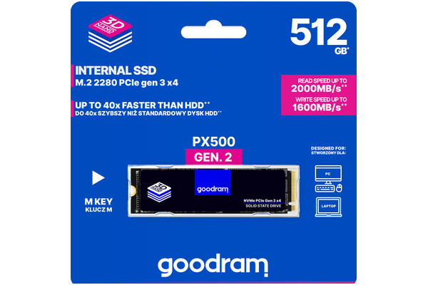 Dysk wewnętrzny GoodRam PX500 SSD M.2 NVMe 512GB