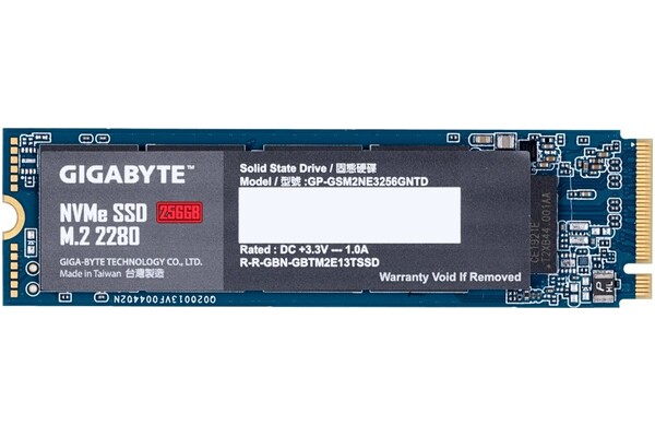 Dysk wewnętrzny GIGABYTE GPGSM2NE3256GNTD SSD M.2 NVMe 256GB