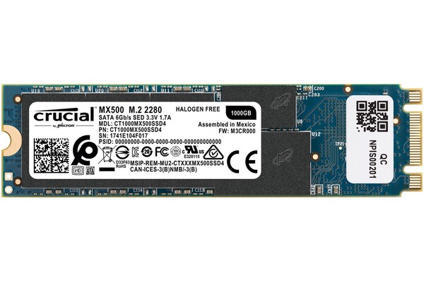 Dysk wewnętrzny Crucial MX500 SSD M.2 NVMe 1TB