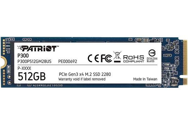 Dysk wewnętrzny Patriot P300 SSD M.2 NVMe 512GB