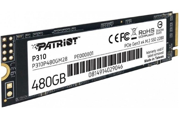 Dysk wewnętrzny Patriot P310 SSD M.2 NVMe 480GB