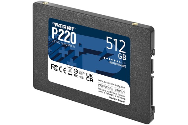 Dysk wewnętrzny Patriot P220 SSD SATA (2.5") 512GB