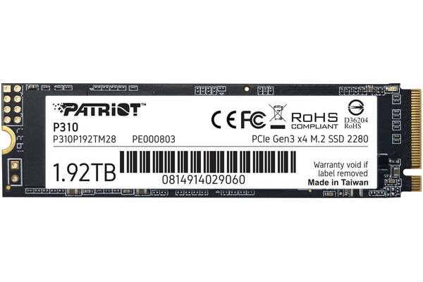 Dysk wewnętrzny Patriot P310 SSD M.2 NVMe 1.9TB