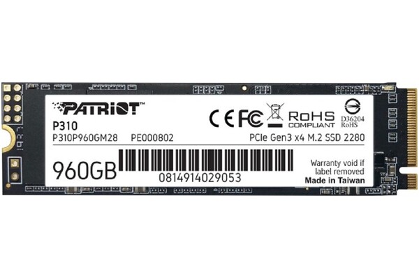 Dysk wewnętrzny Patriot P310 SSD M.2 NVMe 960GB