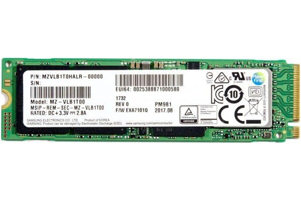 Dysk wewnętrzny Samsung PM981A SSD M.2 NVMe 1TB