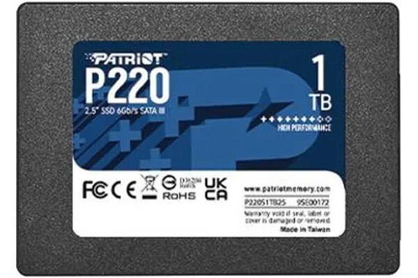 Dysk wewnętrzny Patriot P220 SSD SATA (2.5") 1TB