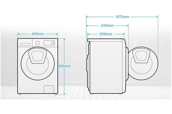 Pralko-suszarka Samsung WD80M4A43JW 8.0kg