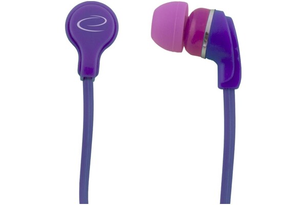 Słuchawki Esperanza EH147V Neon Dokanałowe Przewodowe fioletowy