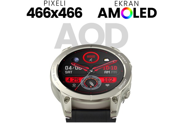 Smartwatch Manta Activ X srebrny