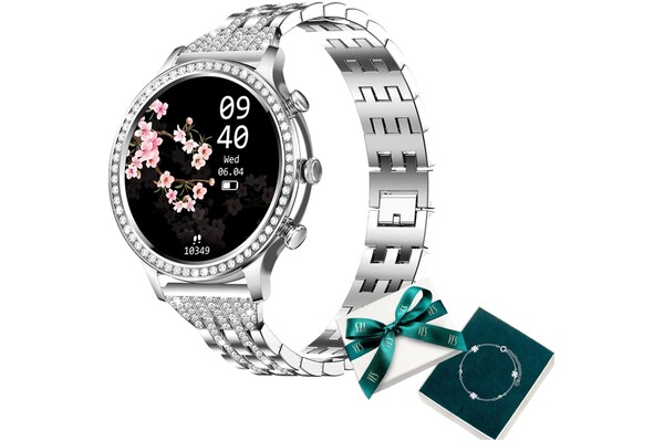 Smartwatch Manta Diamond Lusso srebrny