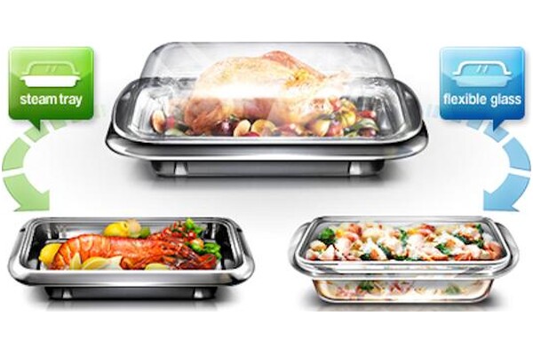 Piekarnik do zabudowy Samsung BQ1VD6T131 Dual Cook elektryczny Parowy Srebrno-stalowy