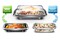 Piekarnik do zabudowy Samsung BQ1VD6T131 Dual Cook elektryczny Parowy Srebrno-stalowy