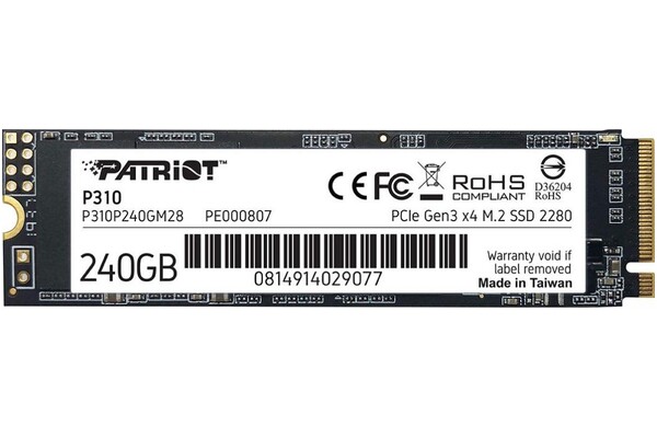 Dysk wewnętrzny Patriot P310 SSD M.2 NVMe 240GB