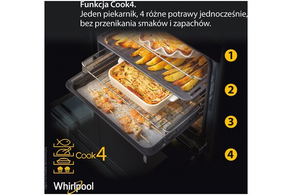 Piekarnik do zabudowy Whirlpool W9IOM24S1H elektryczny czarny