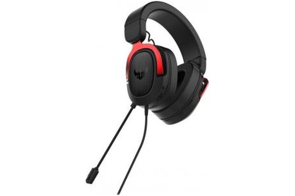 Słuchawki ASUS TUF Gaming H3 Nauszne Przewodowe czerwony