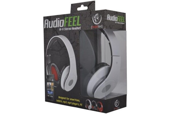 Słuchawki Rebeltec AudioFeel Nauszne Przewodowe biały
