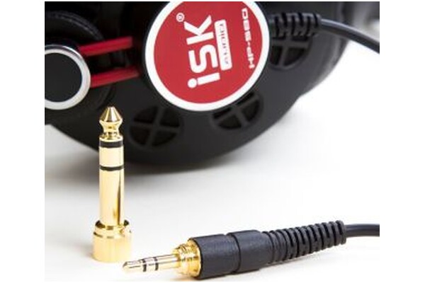 Słuchawki iSK HP580 Nauszne Przewodowe czerwony