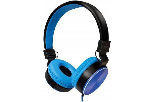Słuchawki LogiLink HS0049BL Nauszne Przewodowe niebieski