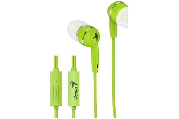 Słuchawki GENIUS HSM320 Dokanałowe Przewodowe zielony