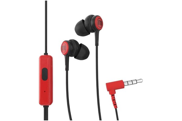 Słuchawki Maxell In-tips Dokanałowe Przewodowe czerwony