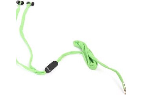 Słuchawki FREESTYLE Shoelace Dokanałowe Przewodowe zielony