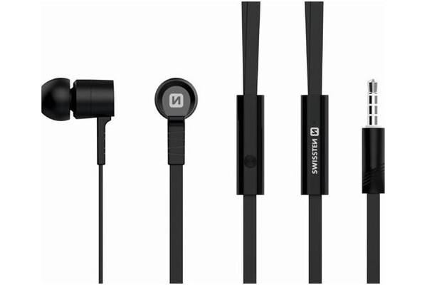 Słuchawki SWISSTEN YSD2 Dokanałowe Przewodowe czarny