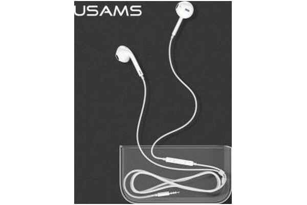 Słuchawki USAMS EP22 Douszne Przewodowe biały