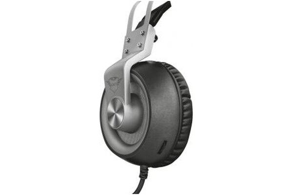 Słuchawki Trust GTX430 Ironn Nauszne Przewodowe srebrny