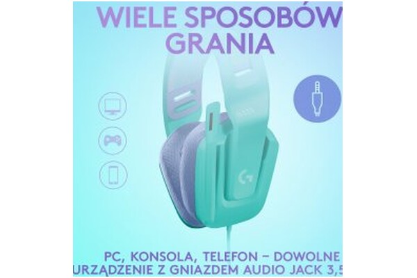 Słuchawki Logitech G335 Nauszne Przewodowe zielony