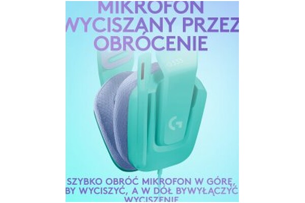Słuchawki Logitech G335 Nauszne Przewodowe zielony